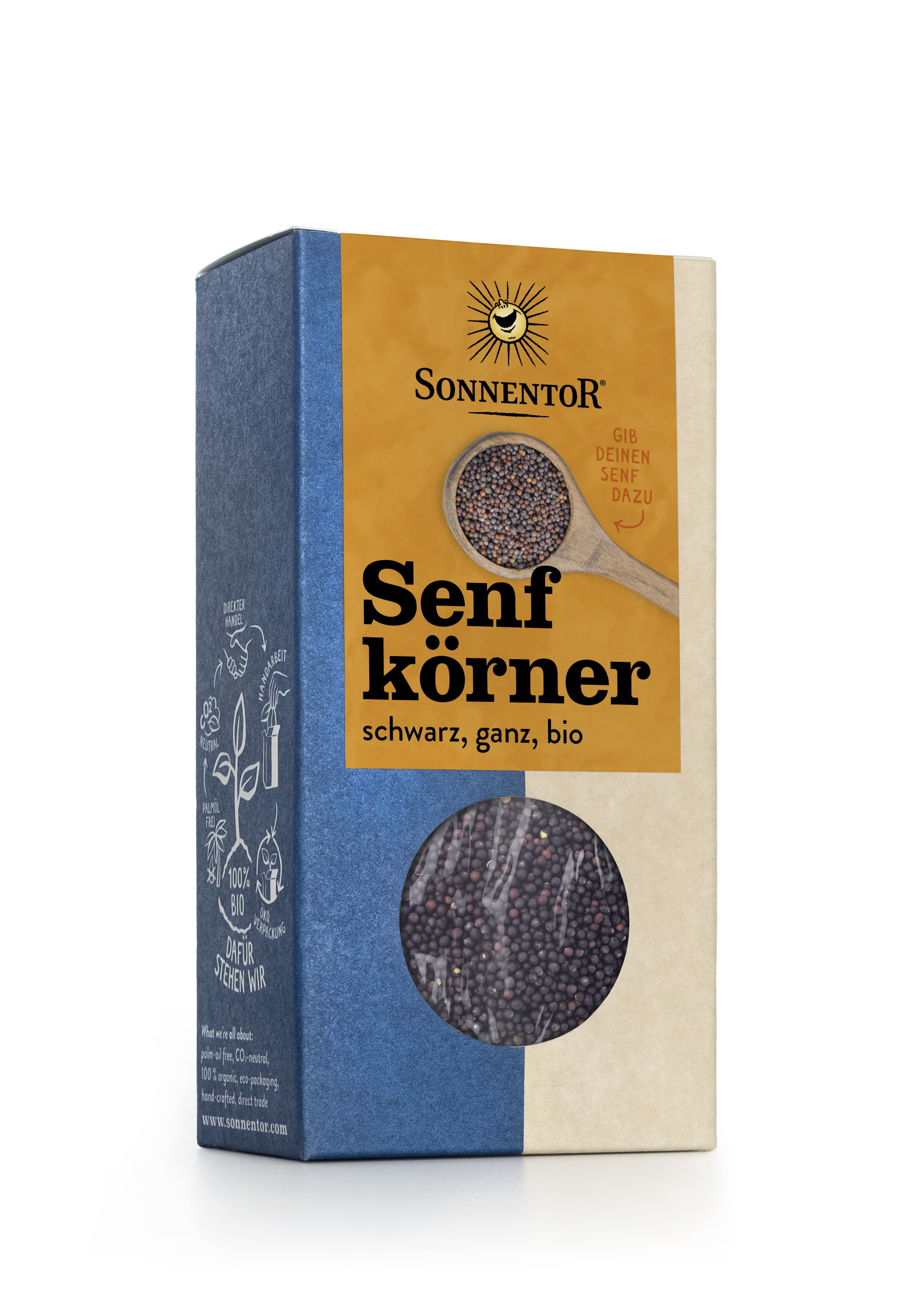 SONNENTOR - Senfkörner schwarz ganz bio 80 g, Packung